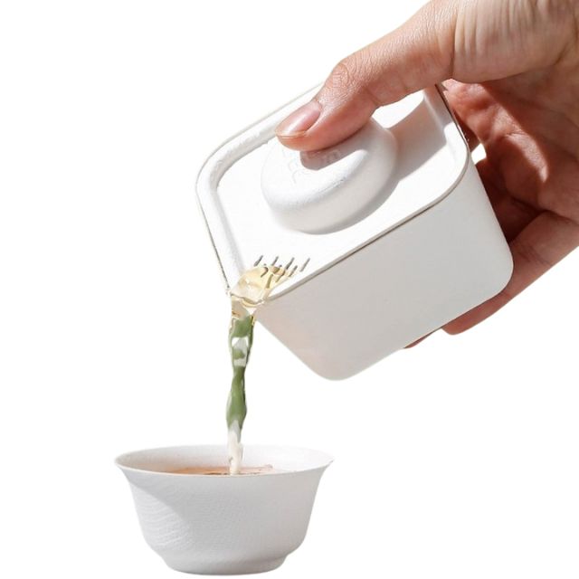 Customized Small Wet Press Pulp Tea Set with Printing
